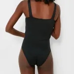 Shop for Cut-Out Detail Swimsuit S Black Online