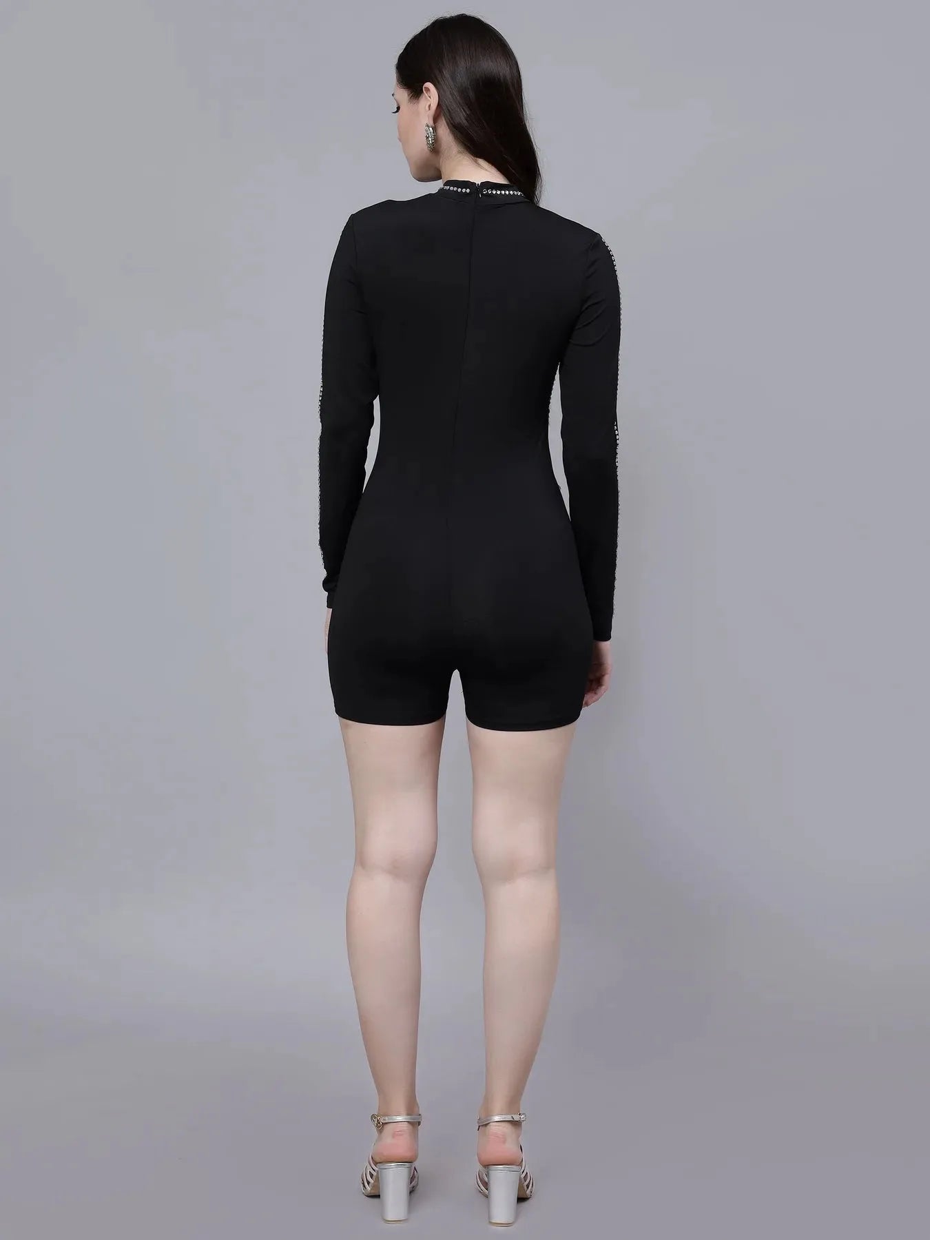 Rhinestone Stickon Detail Playsuit