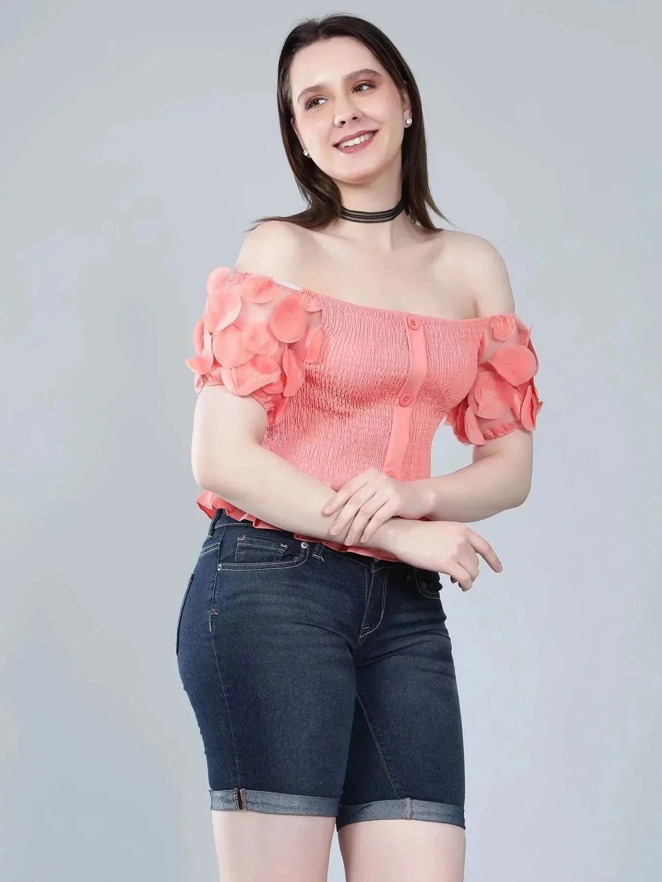 Puff Sleeve Bodycon Top