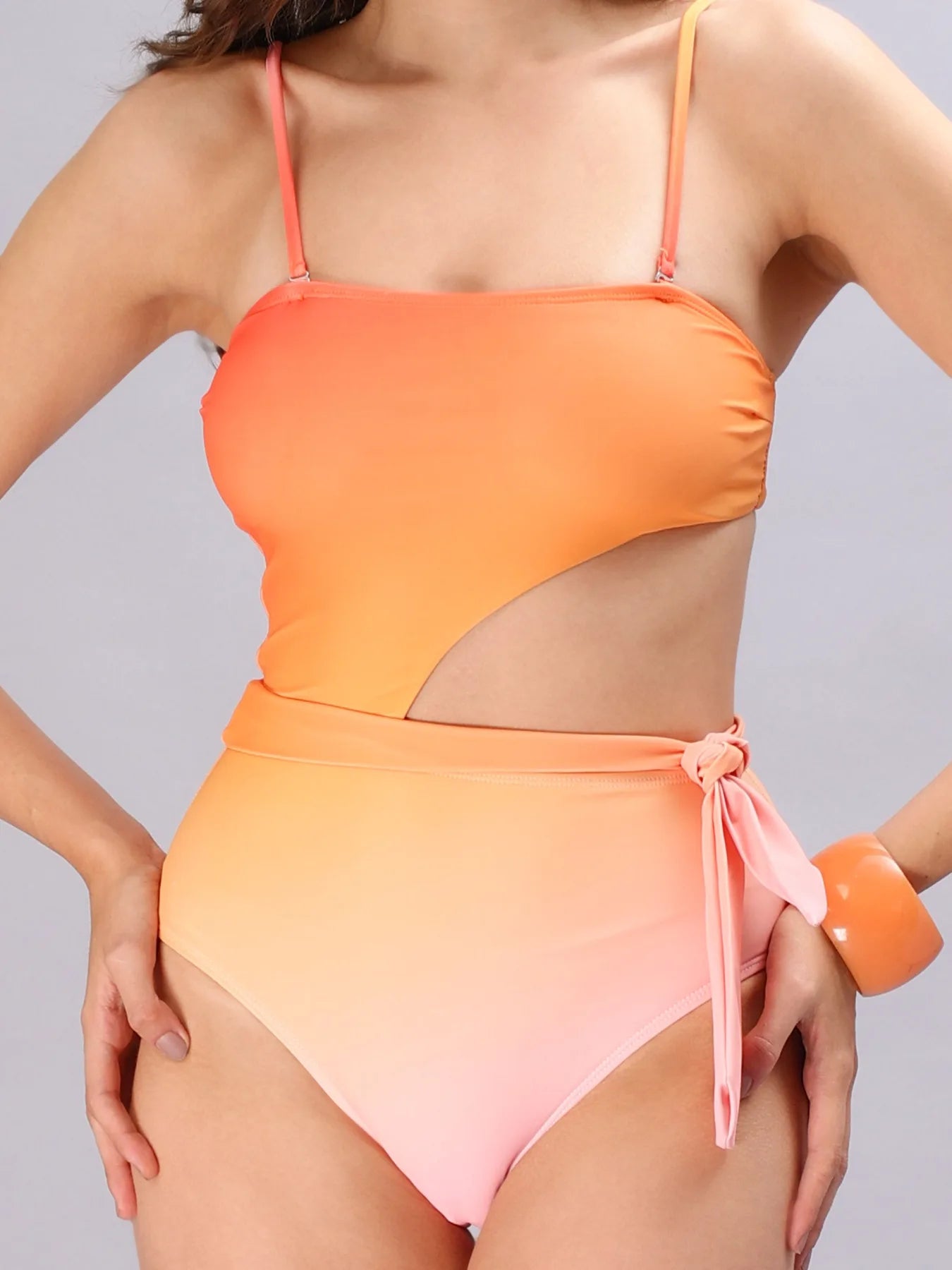 Sunset Ombre Side Knot Monokini