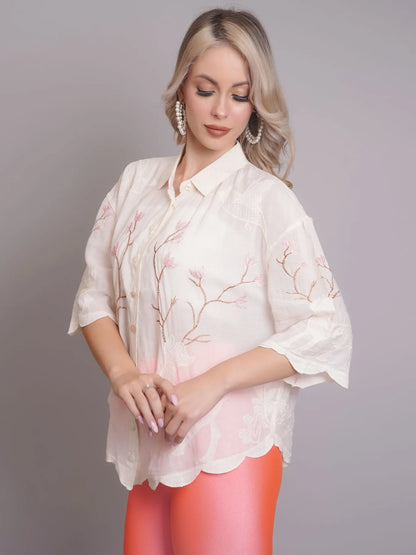 Deer Embroidered Shirt