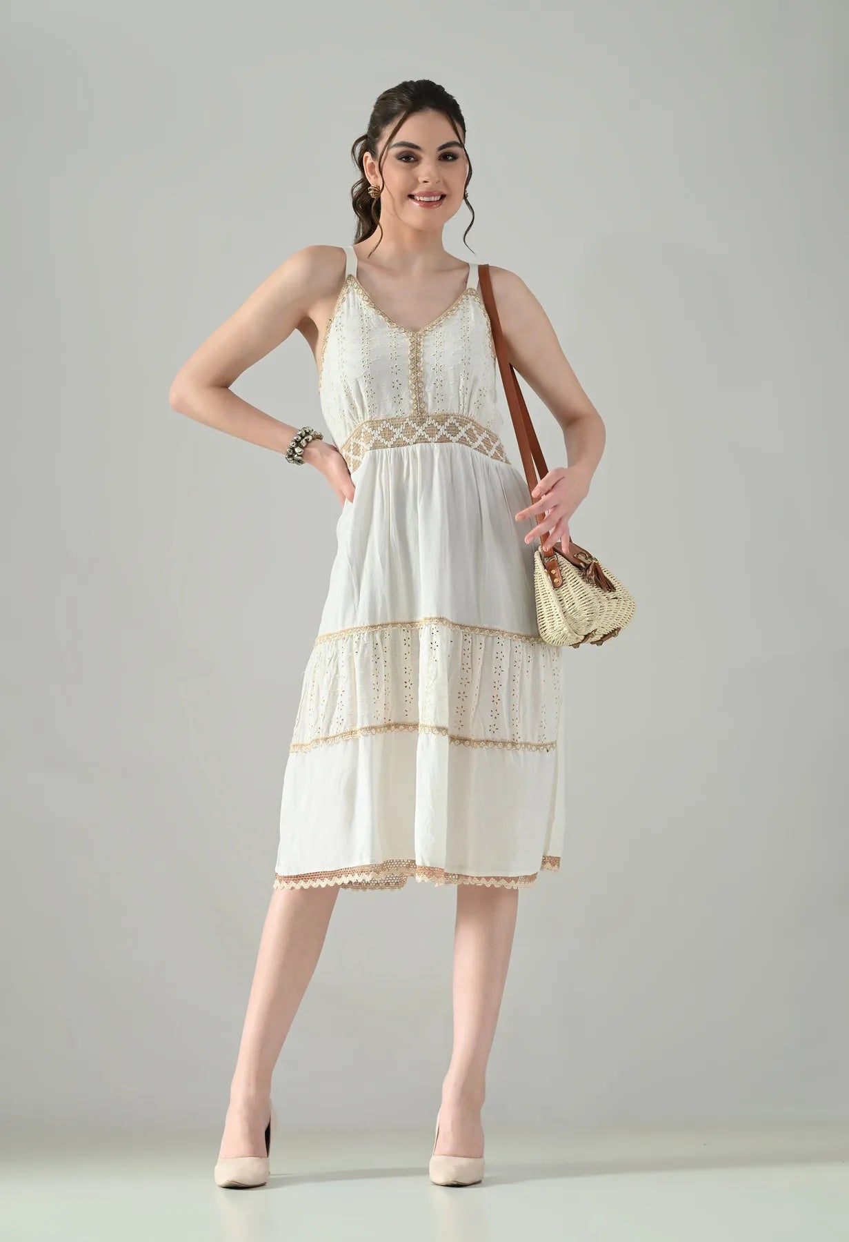 Serenade Schiffli Lace Dress