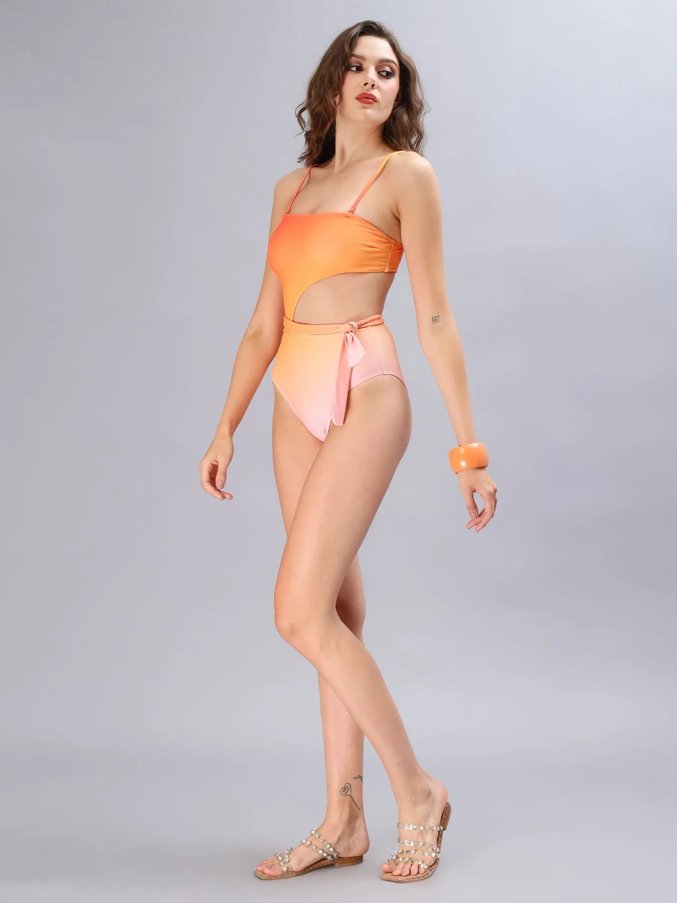 Sunset Ombre Side Knot Monokini