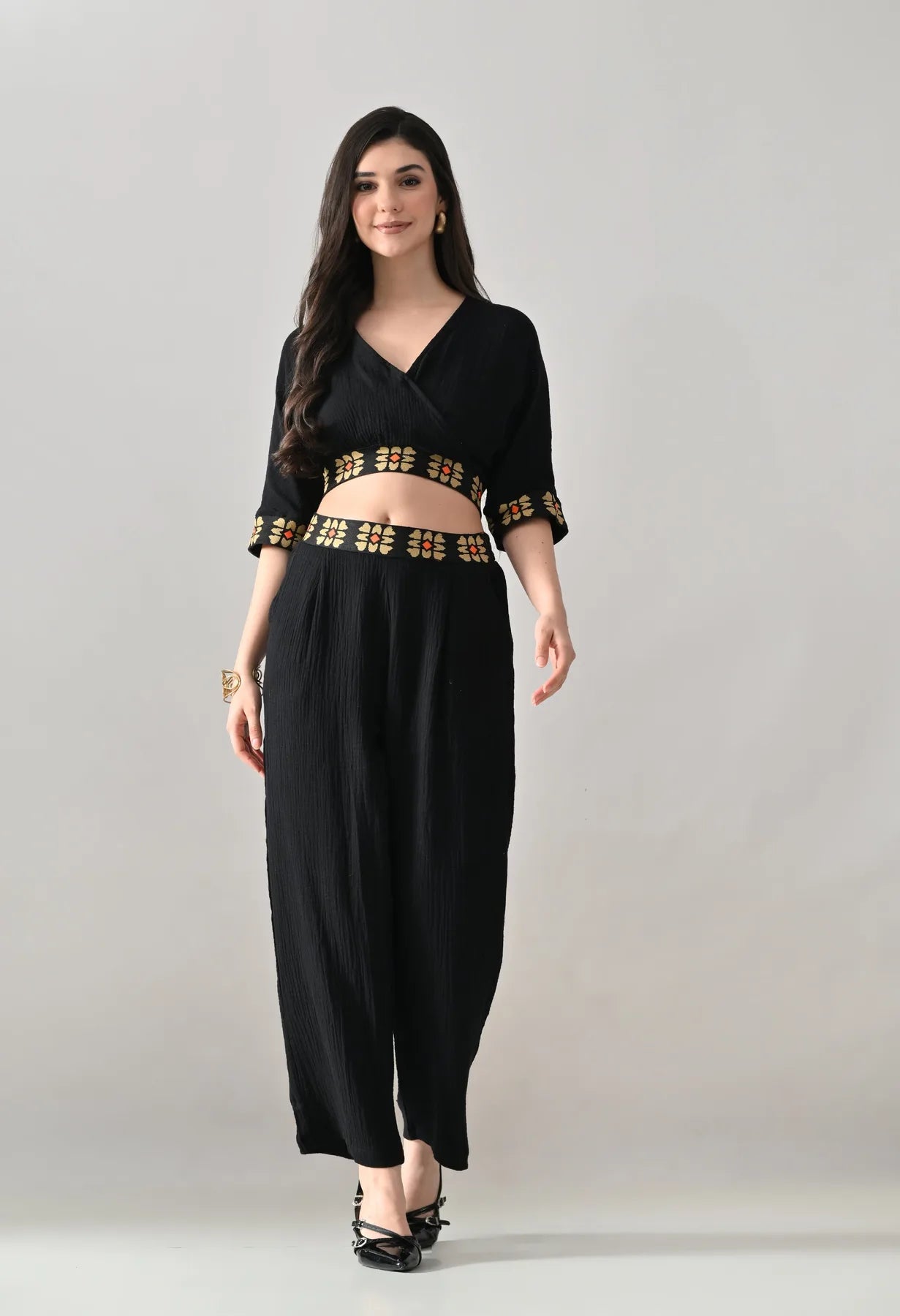 Embroidered Two-Piece Set