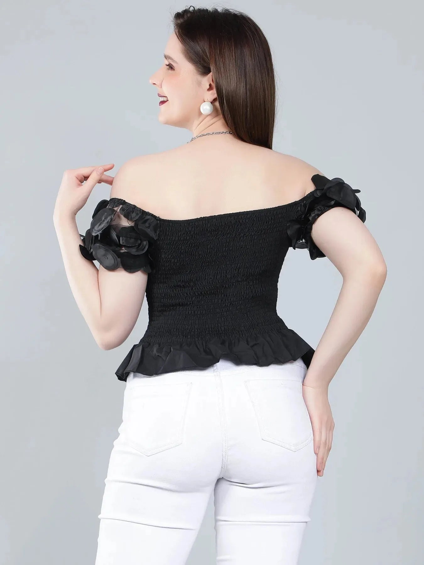 Puff Sleeve Bodycon Top