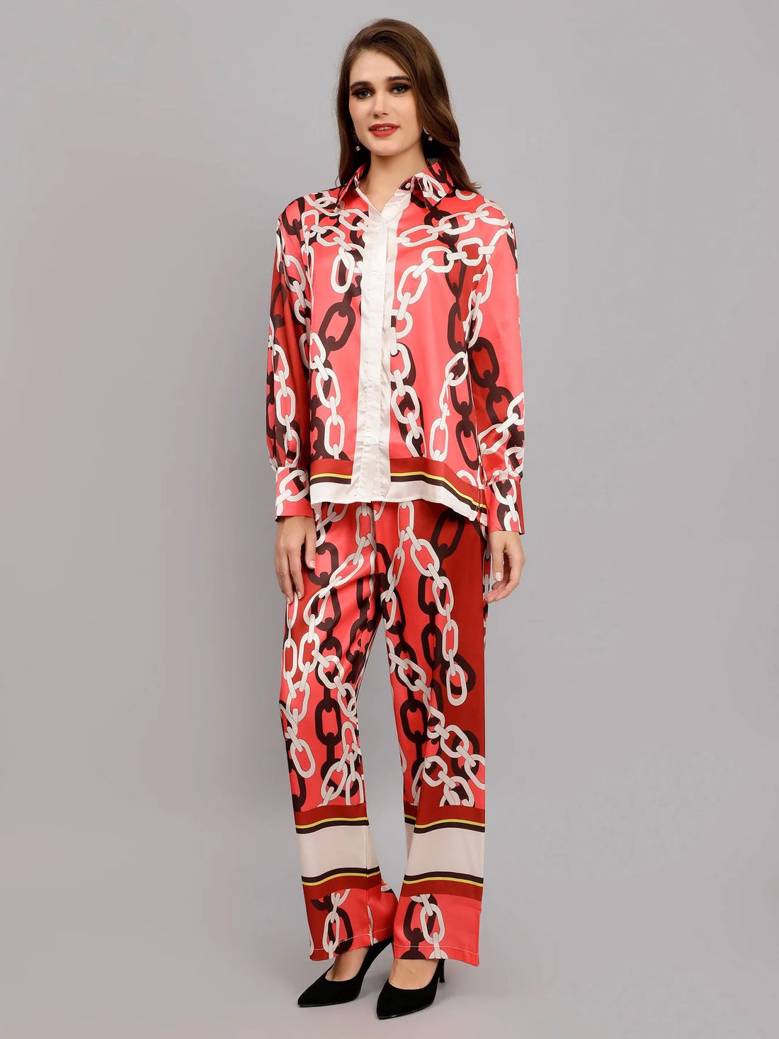 Chain Print Two-Piece Set