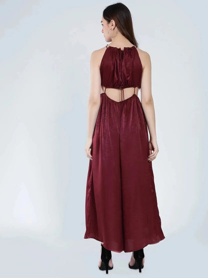 Vintage Style Plain Jumpsuit