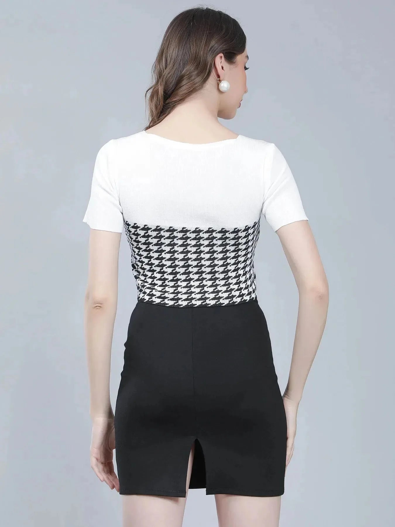 Herringbone Knitted Top