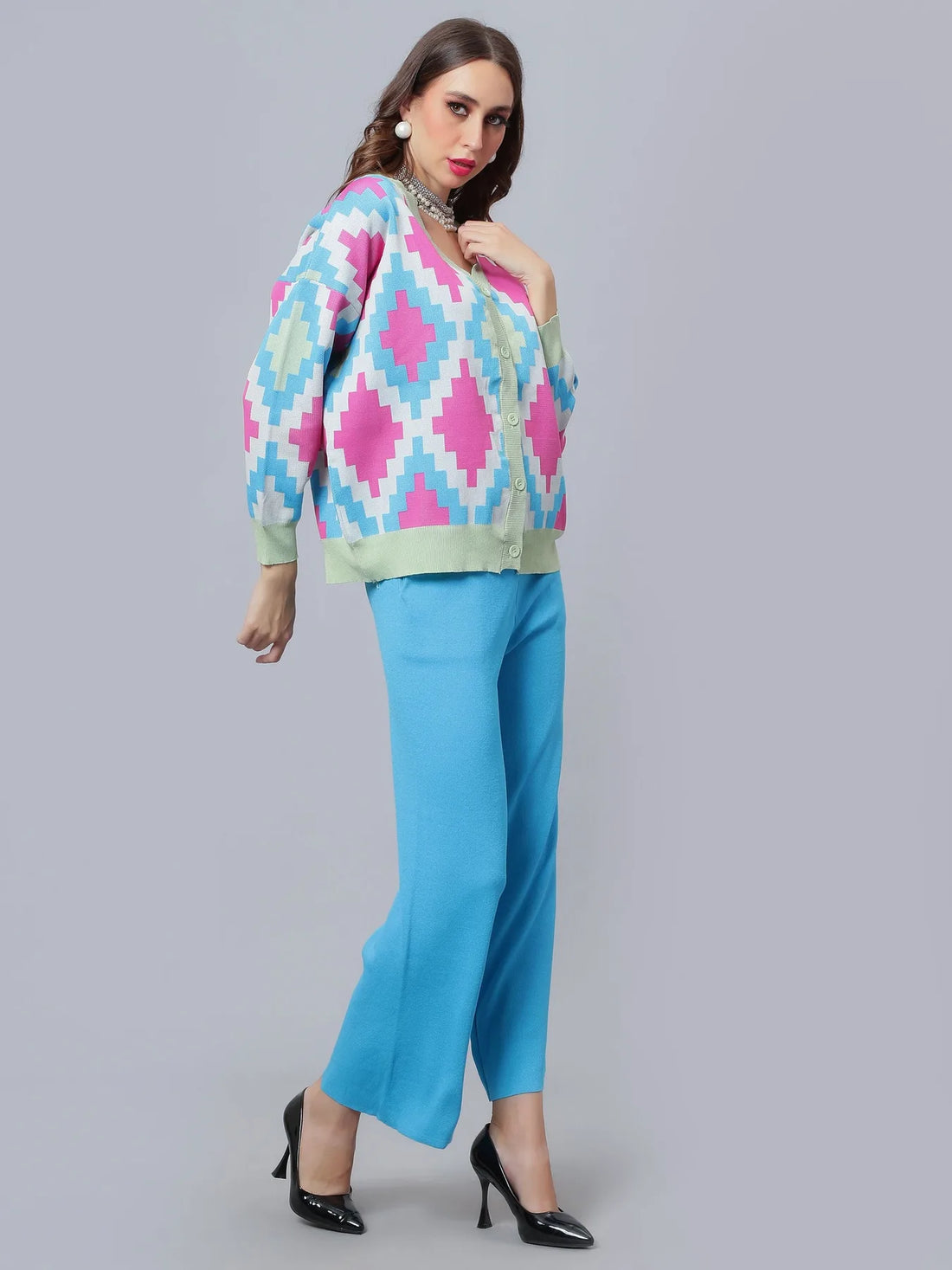 Knitted Cardigan Pant Two-Piece Set