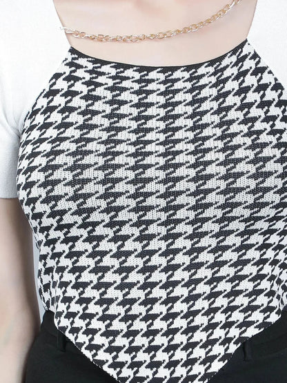 Herringbone Knitted Top