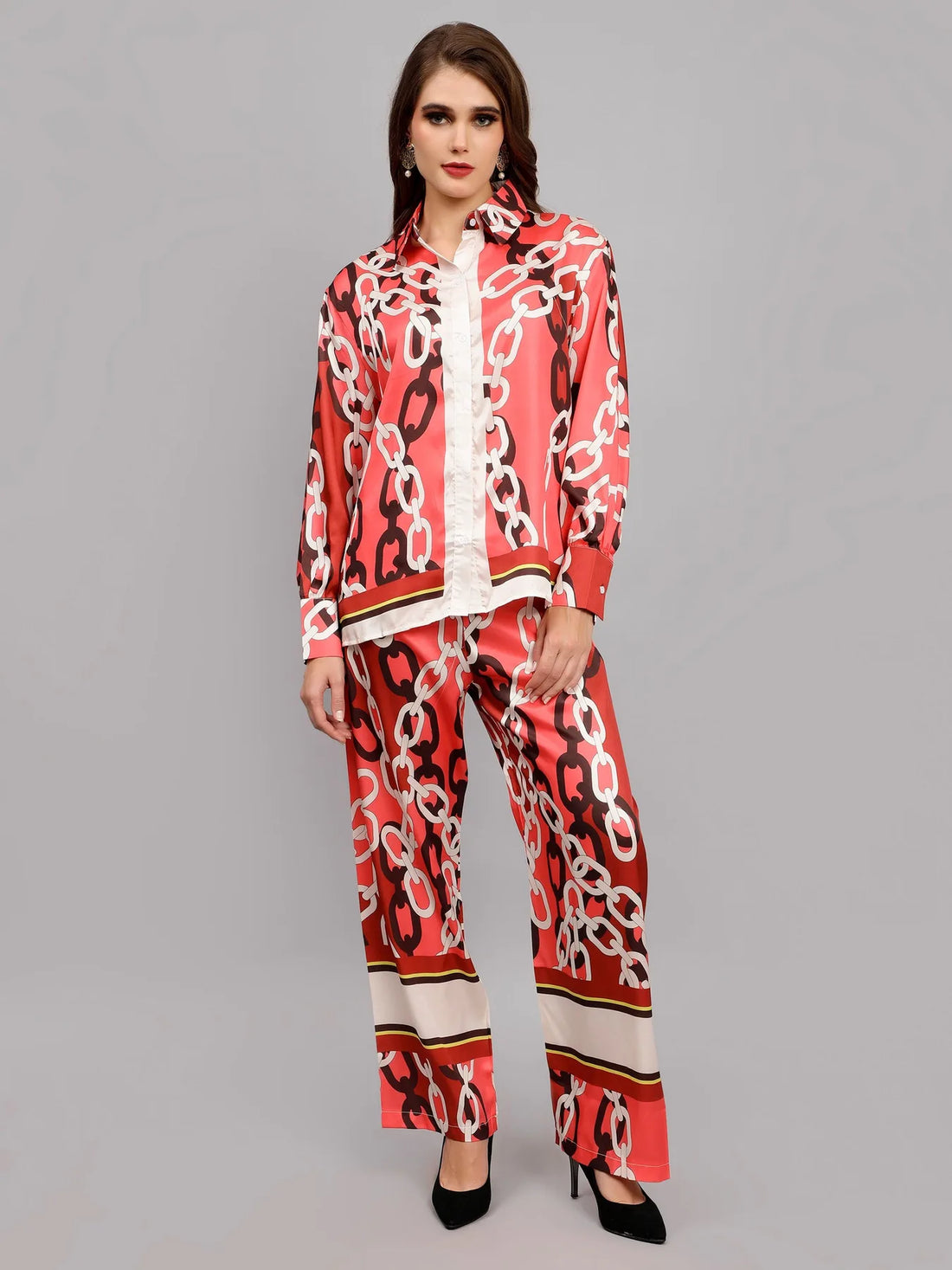 Chain Print Two-Piece Set