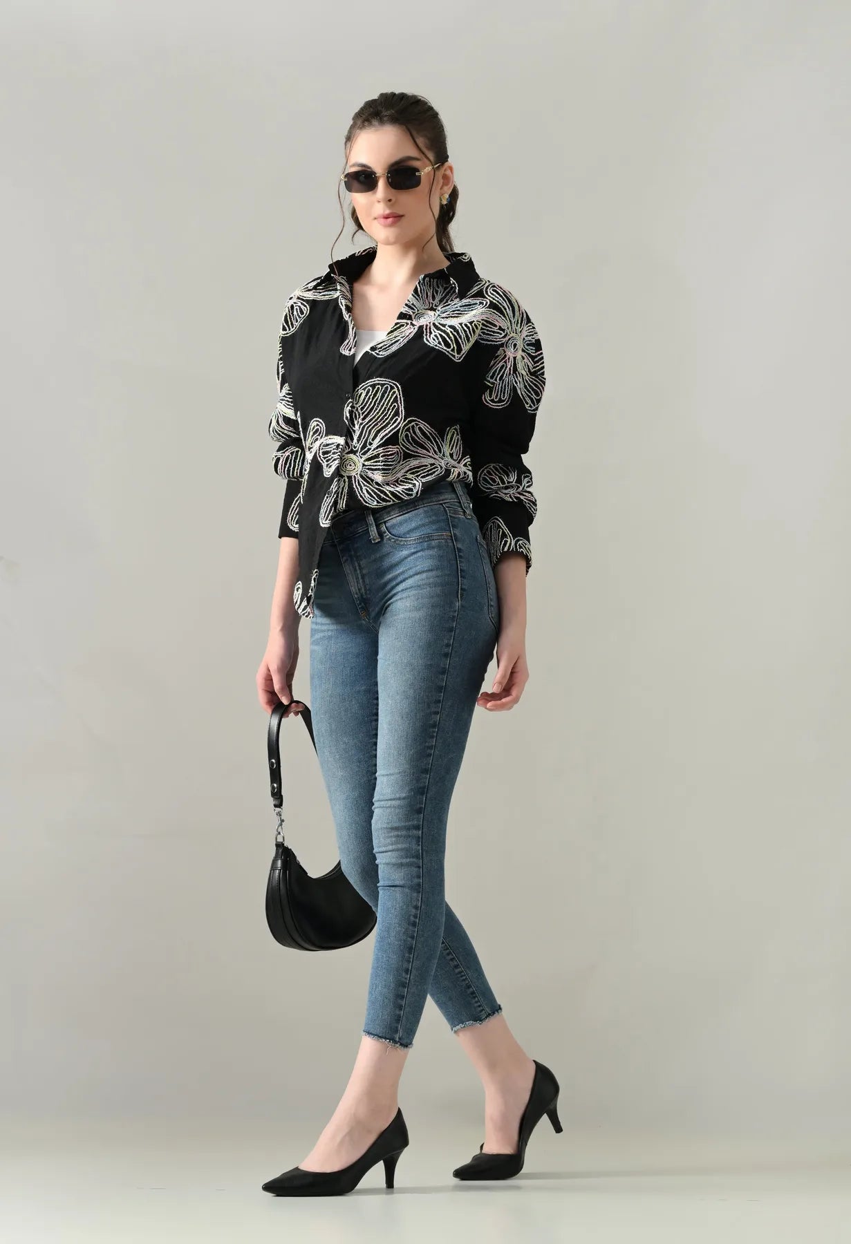 Floral Melody Embroidered Shirt