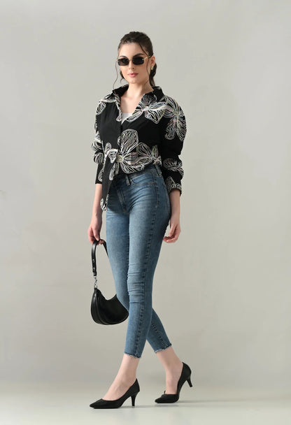 Floral Melody Embroidered Shirt