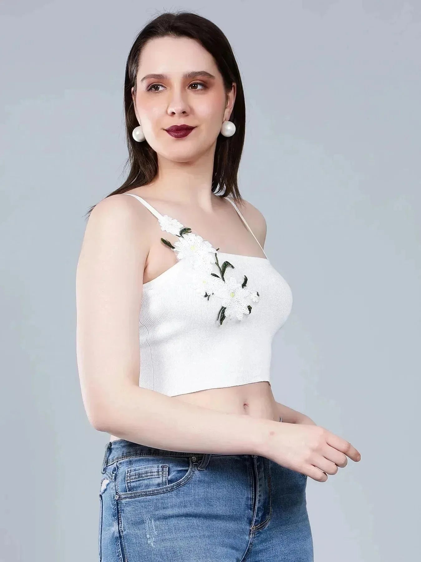 Floral Appliques Cami Top