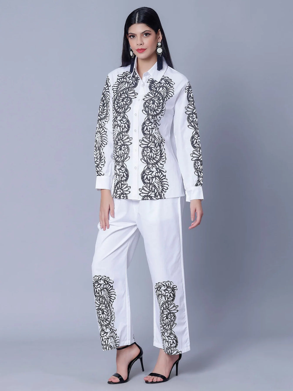Elegant Printed Two-Piece Set