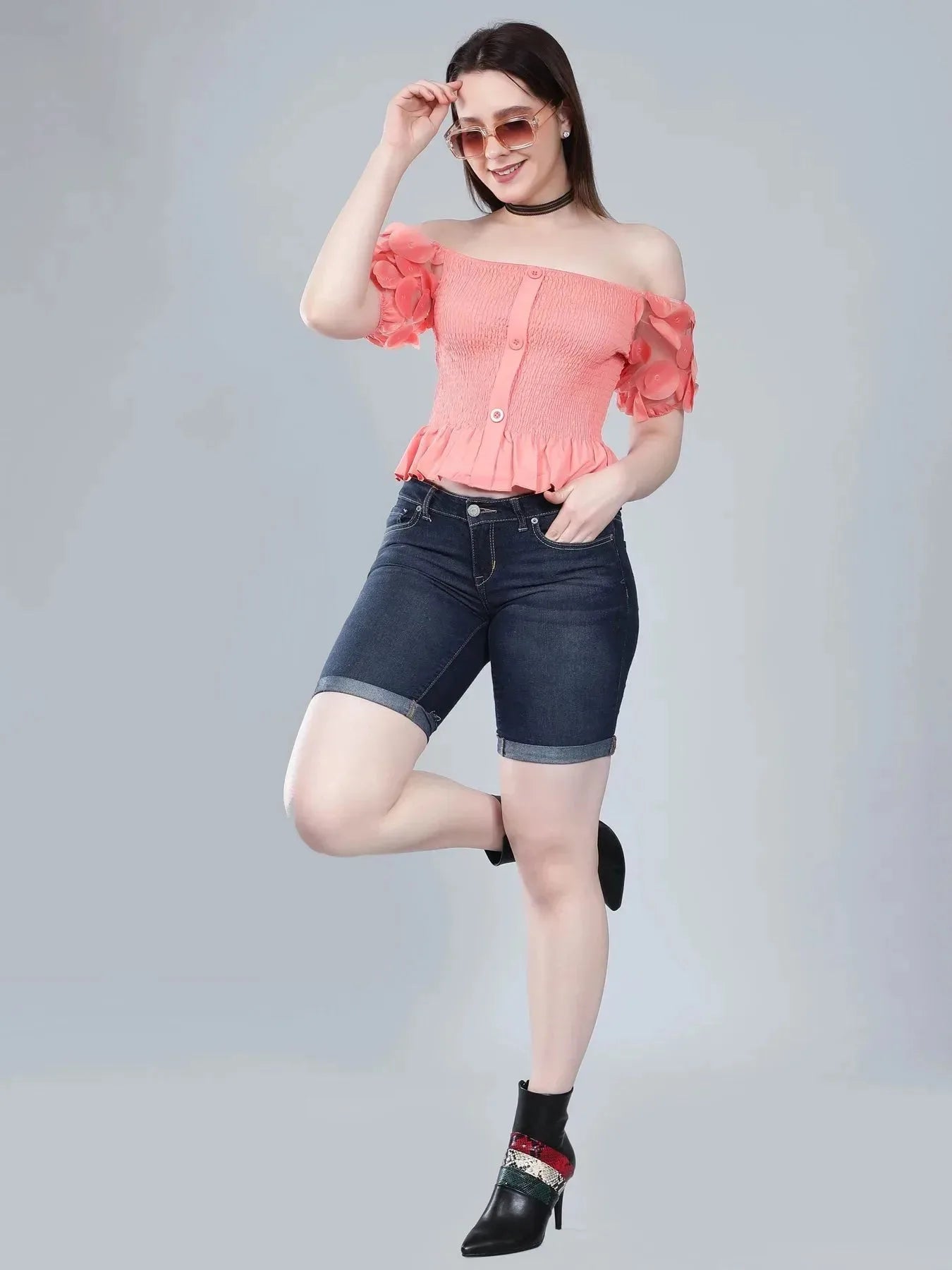 Puff Sleeve Bodycon Top