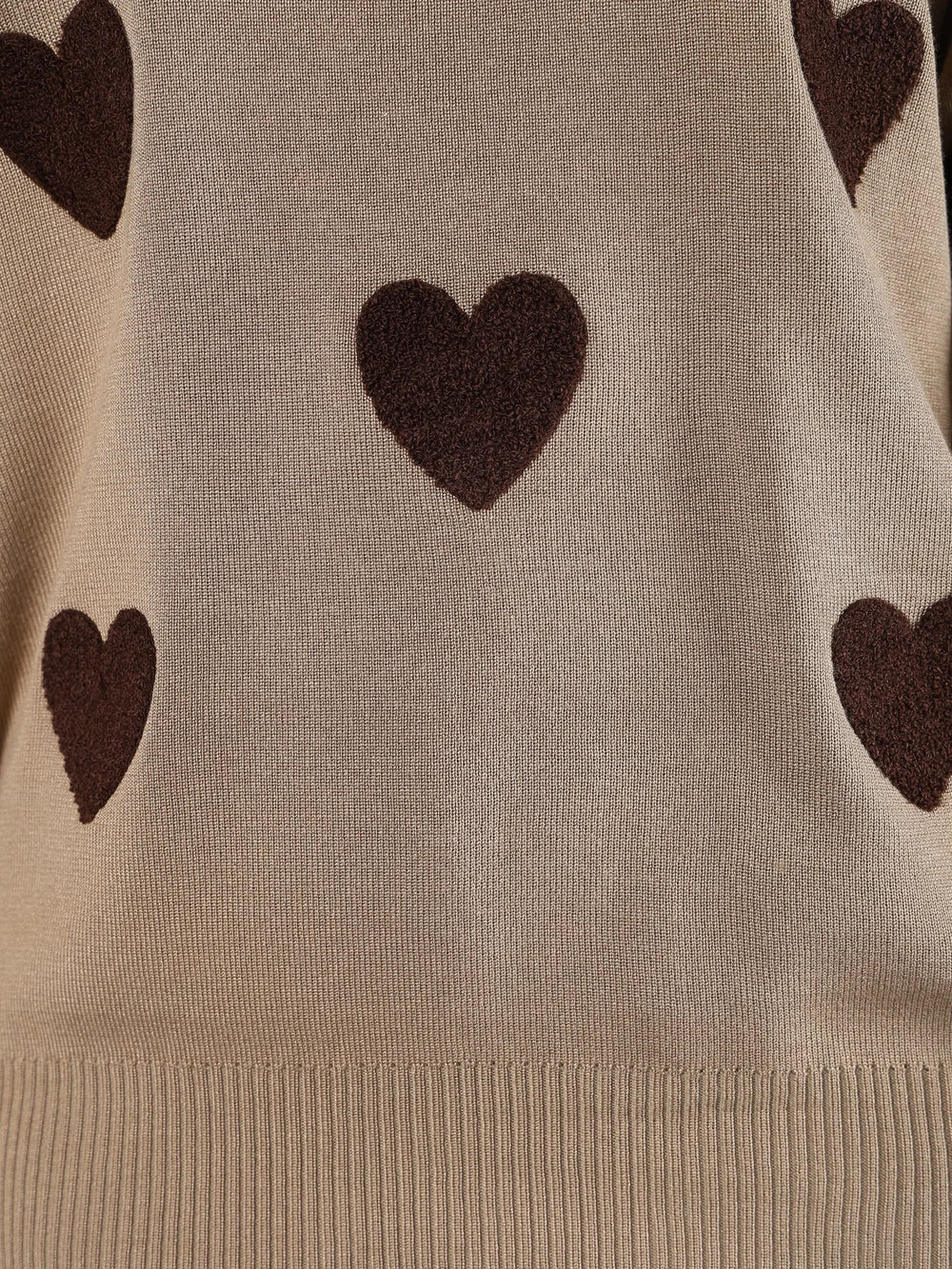 Heart Knitted Two Piece Set