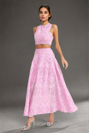 Cut-Work Two-Piece Set