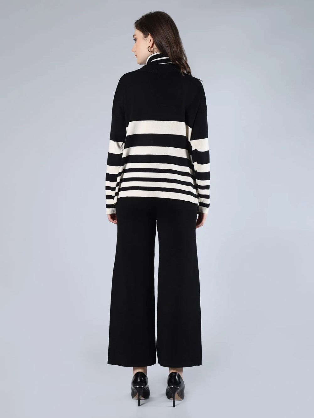 Striped Knitted Two Piece Set