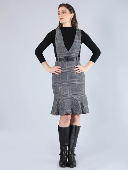 Plaid Winter Midi Dress