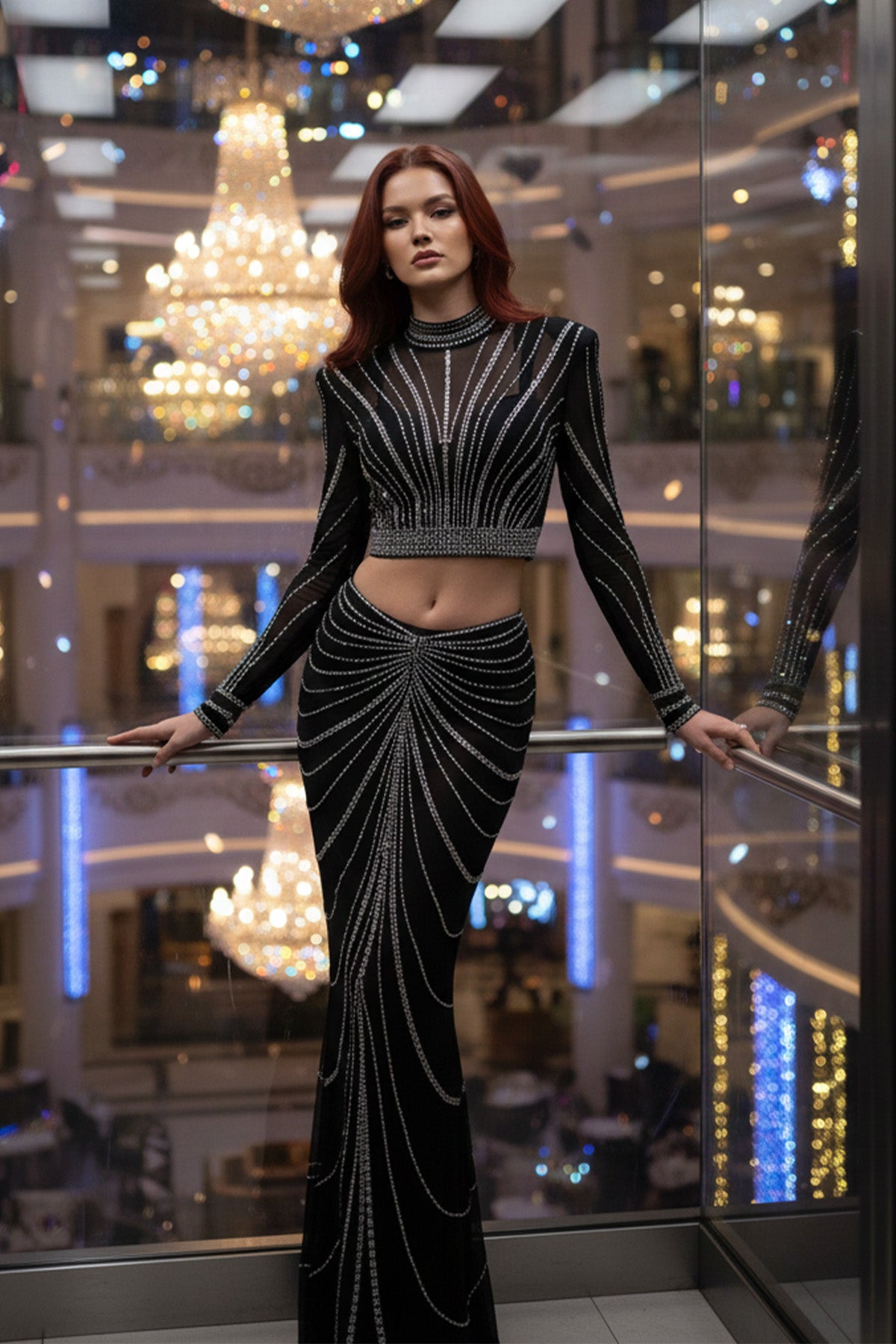 Embellished Studded Two-Piece Set