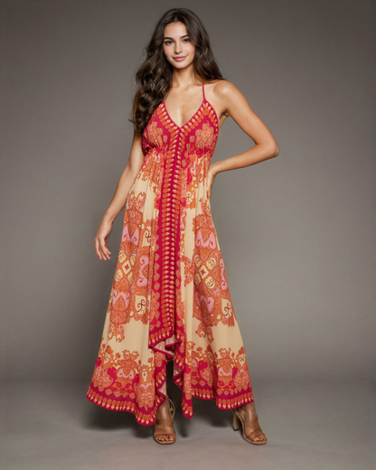 Boho Printed Maxi Dress