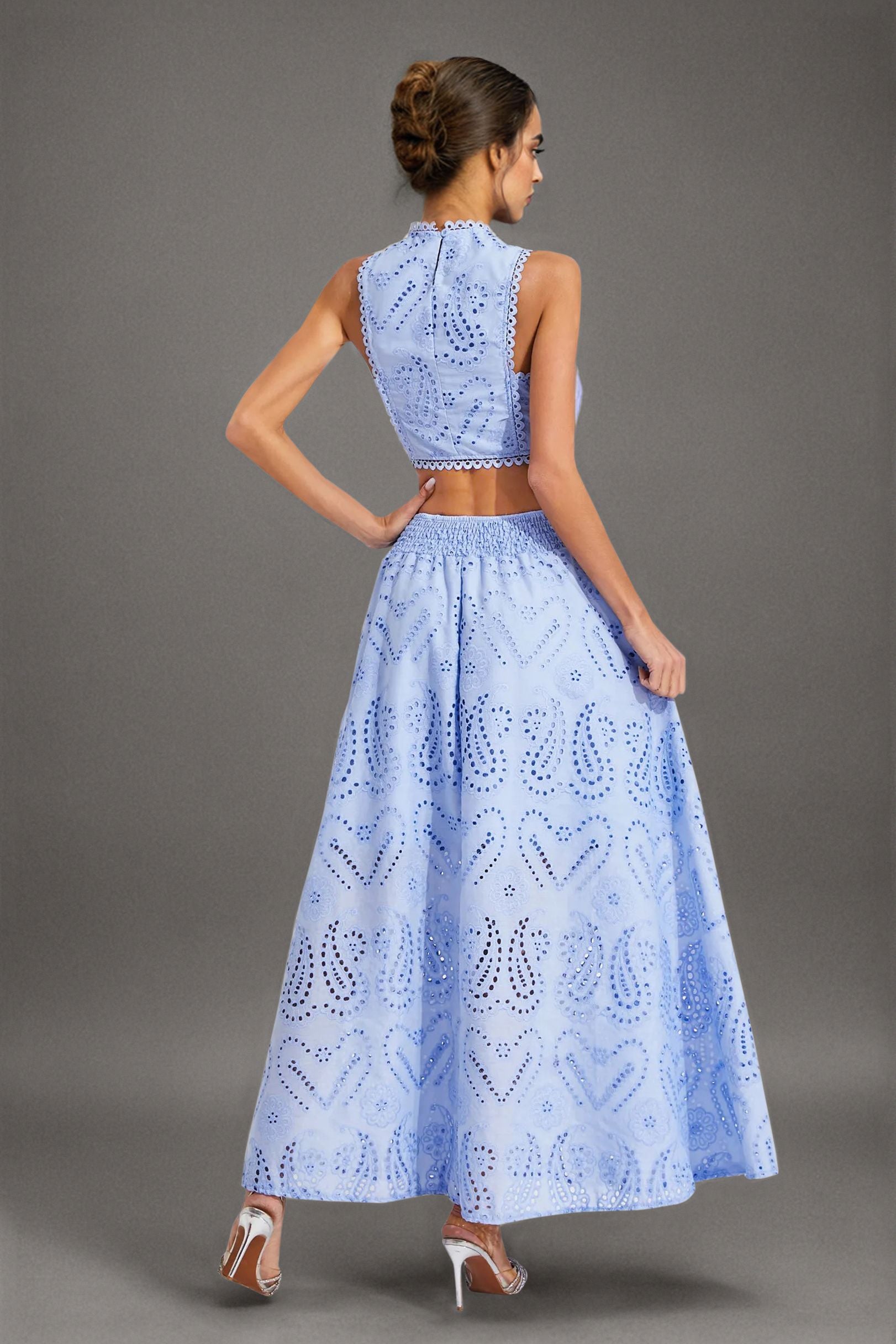 Cut-Work Two-Piece Set
