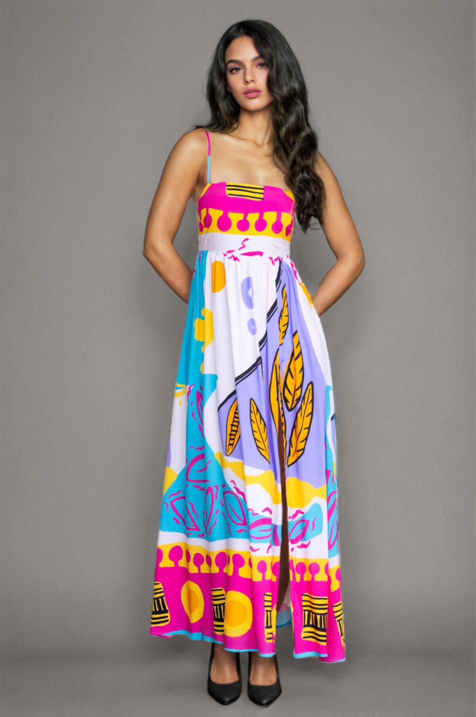 Printed Maxi Sundress