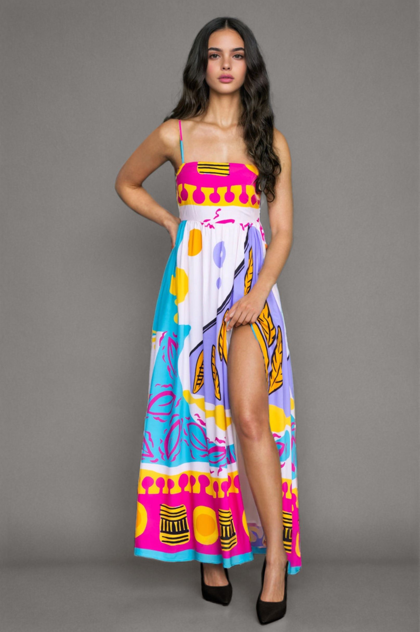Printed Maxi Sundress