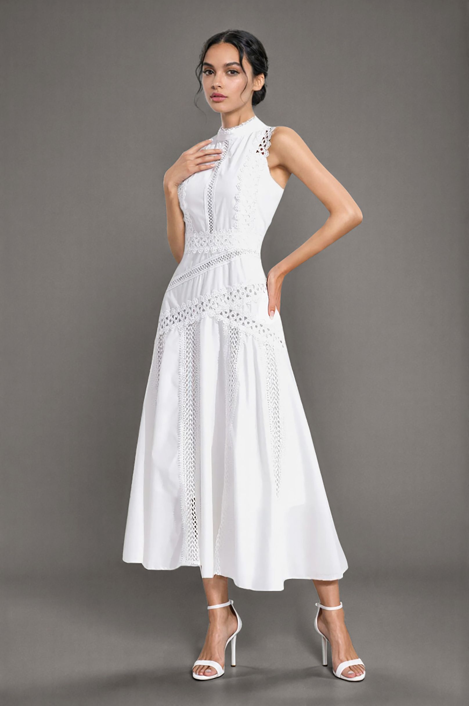 Sleeveless Lace Dress