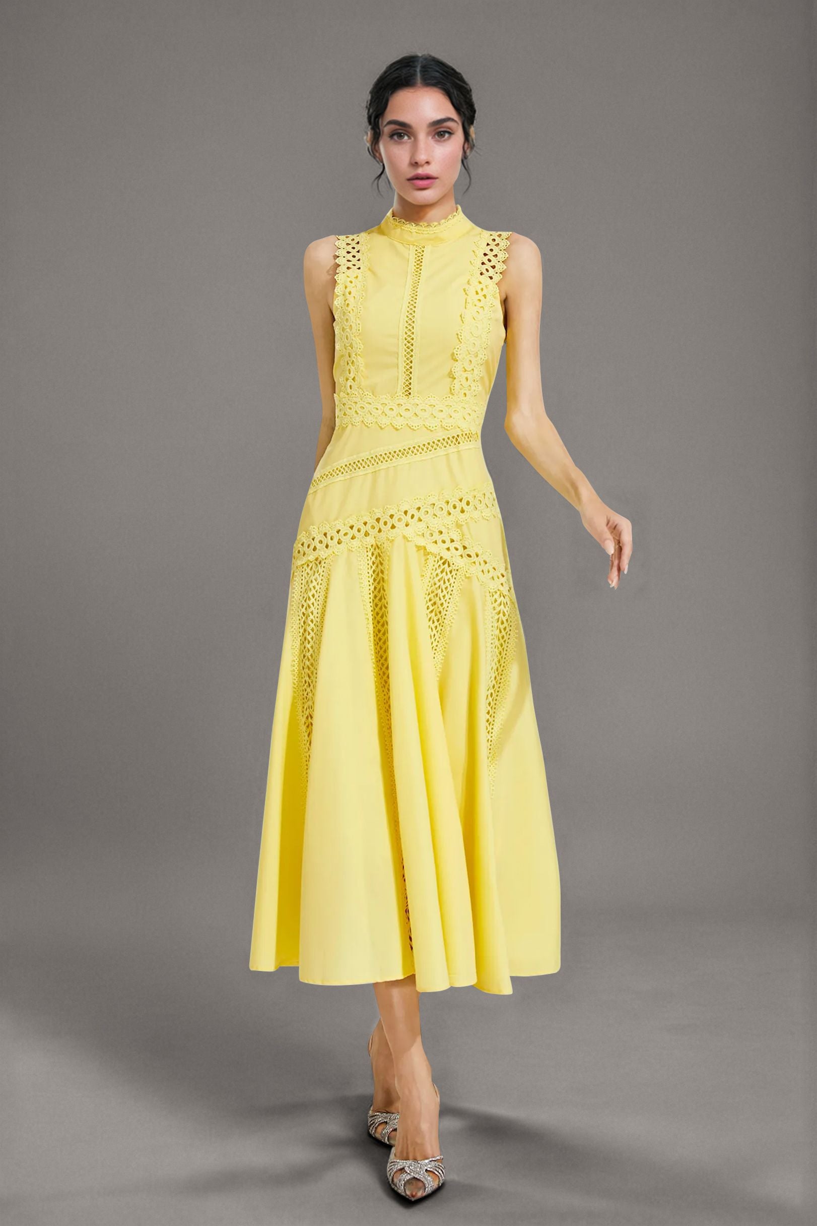 Sleeveless Lace Dress