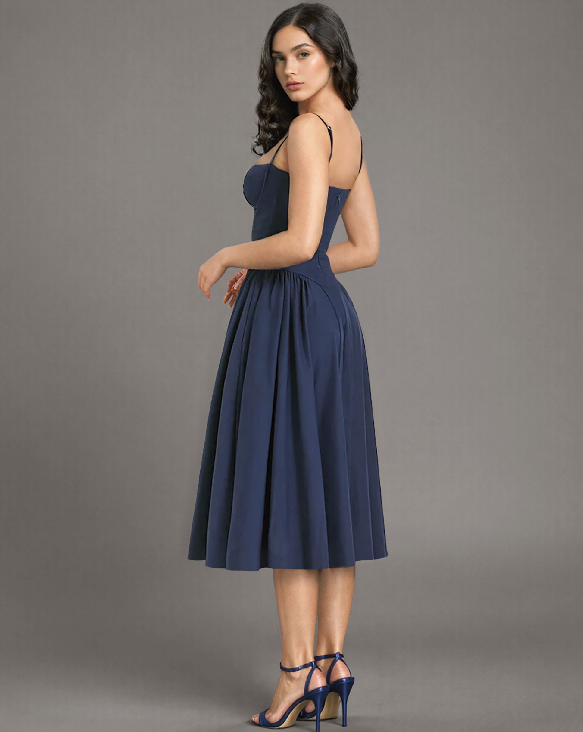 Waist Fit and Flare Midi Sundress