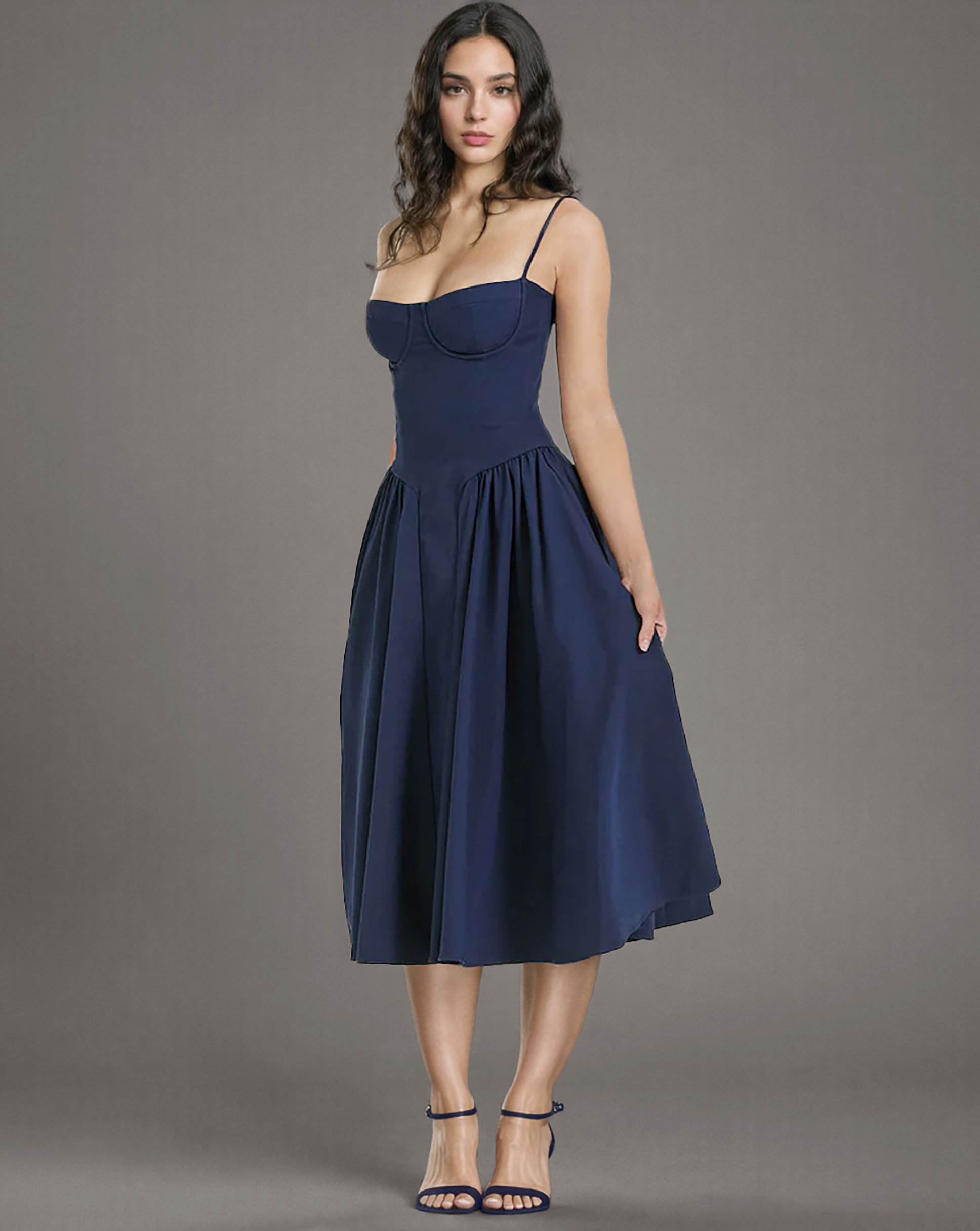 Waist Fit and Flare Midi Sundress