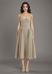 Waist Fit and Flare Midi Sundress
