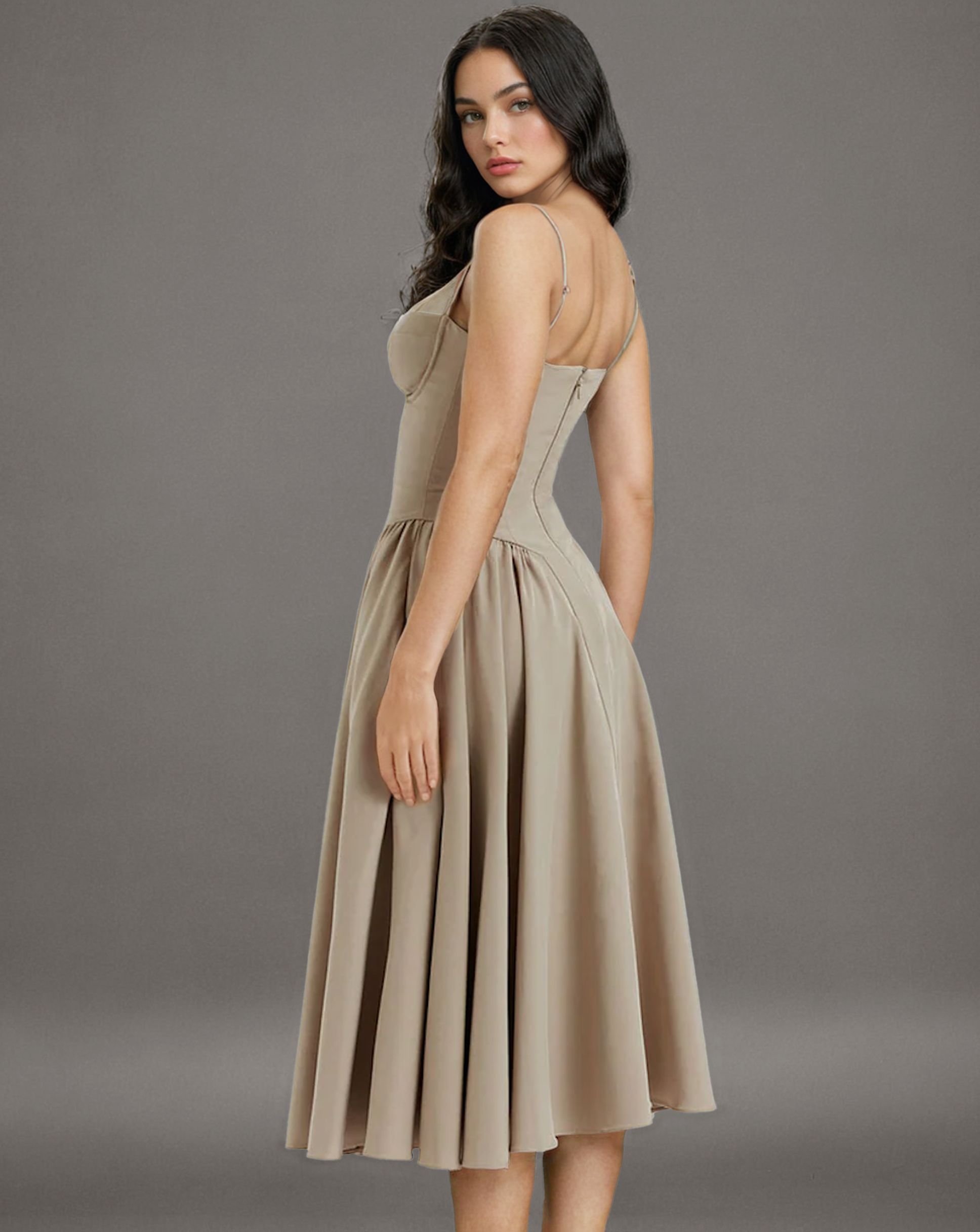 Waist Fit and Flare Midi Sundress