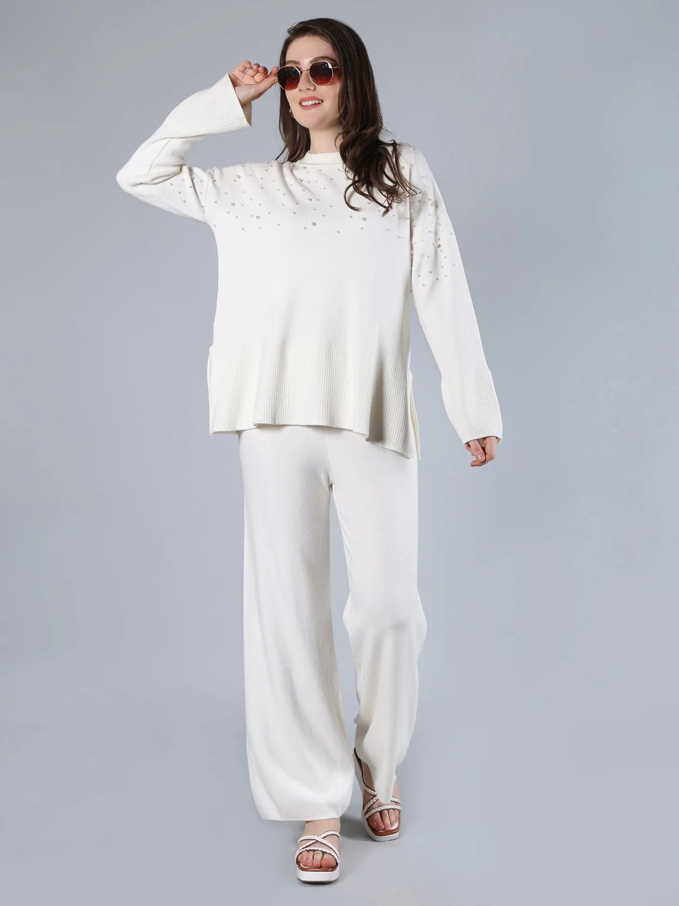 Pearl Detailed Two-Piece Set