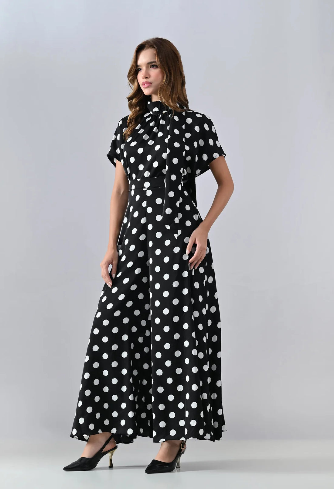Polka Charm Maxi Dress