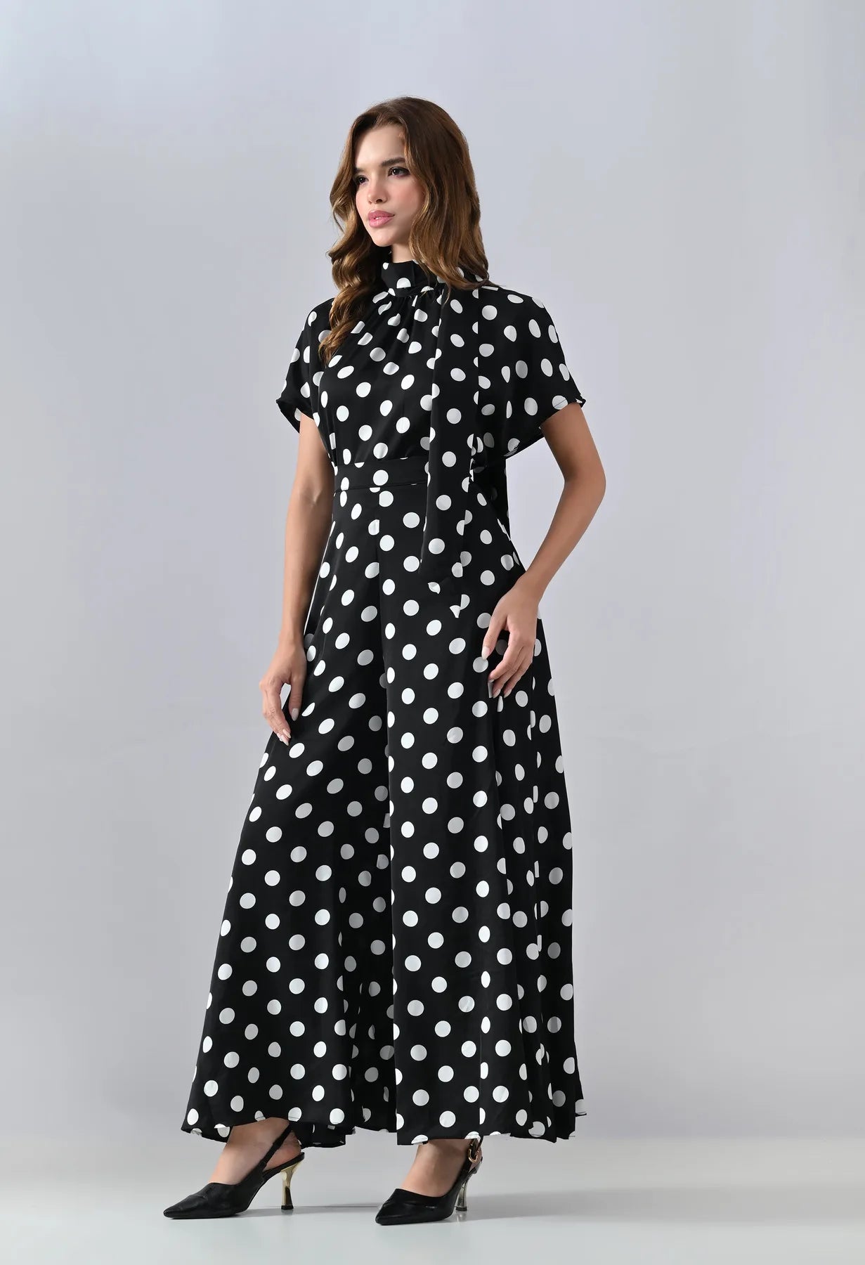 Polka Charm Maxi Dress