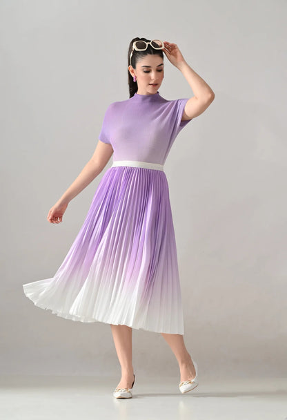 Ombre Pleated Two-Piece Set