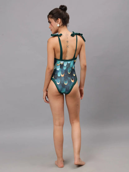 Printed Monokini With Sarong