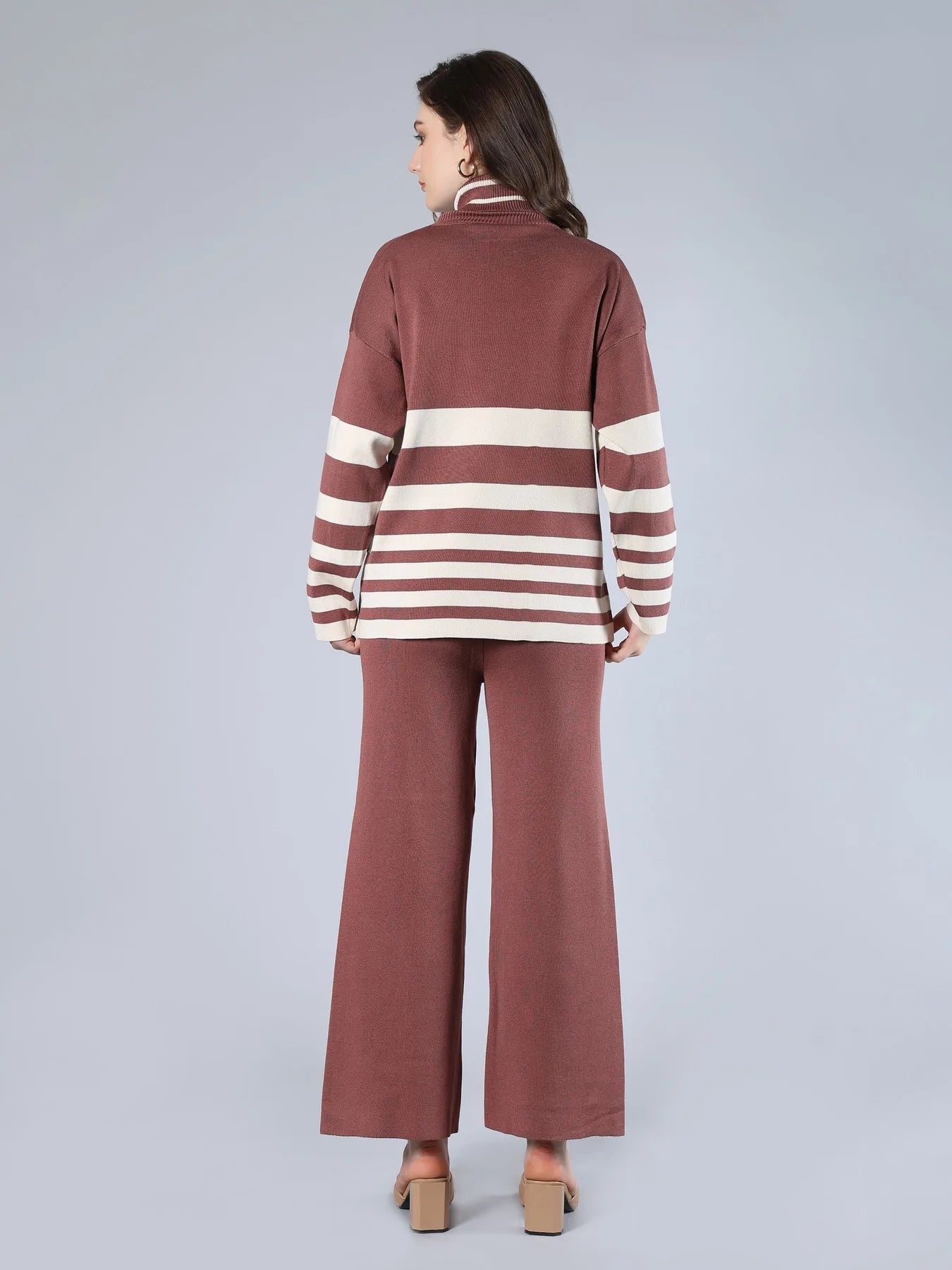 Striped Knitted Two Piece Set