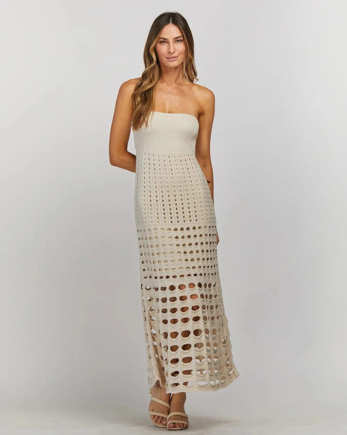 Hollow Out Knit Crochet Dress