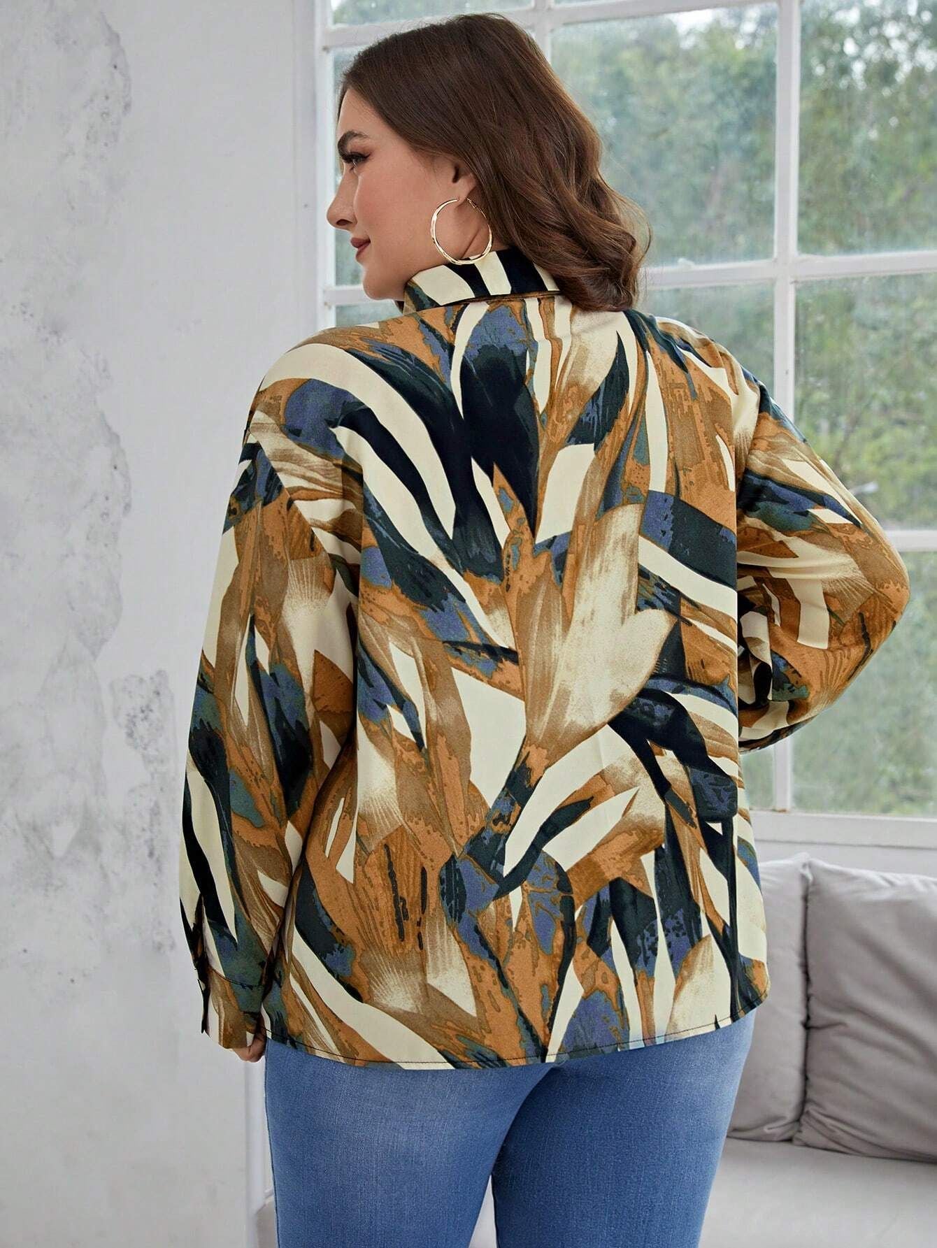 Allover Printed Button Front Shirt