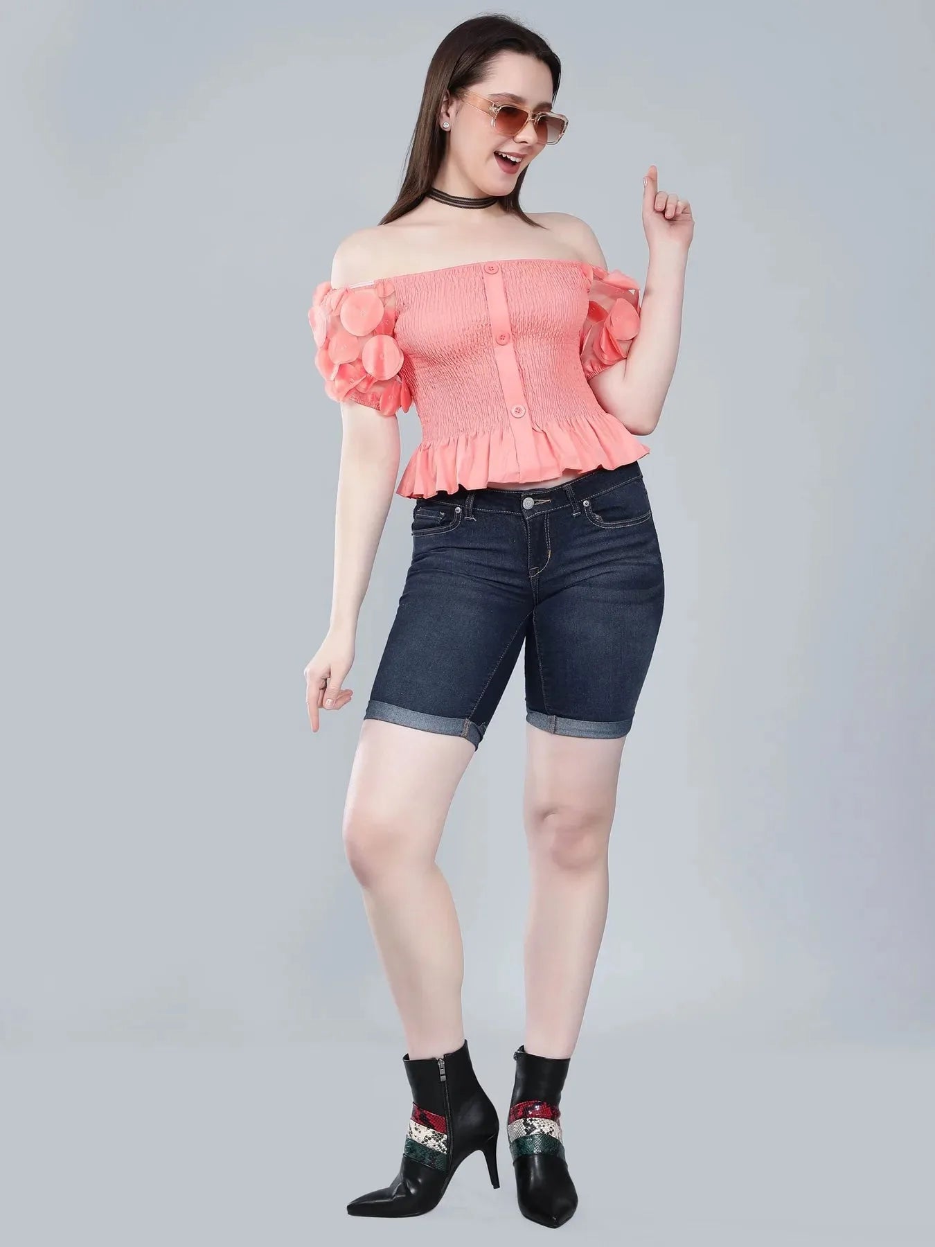 Puff Sleeve Bodycon Top