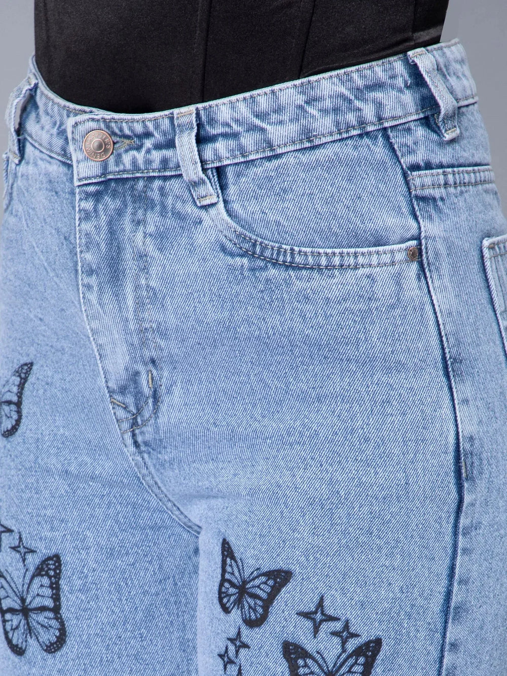 Butterfly Print Jeans