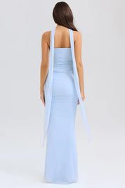 Draped Mesh Corset With Skirt Set