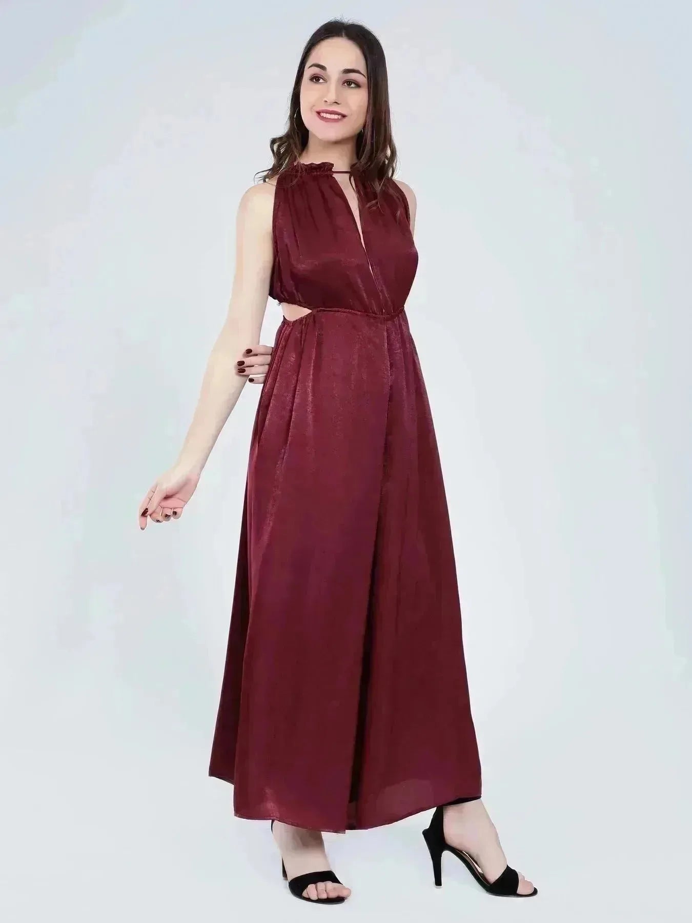 Vintage Style Plain Jumpsuit