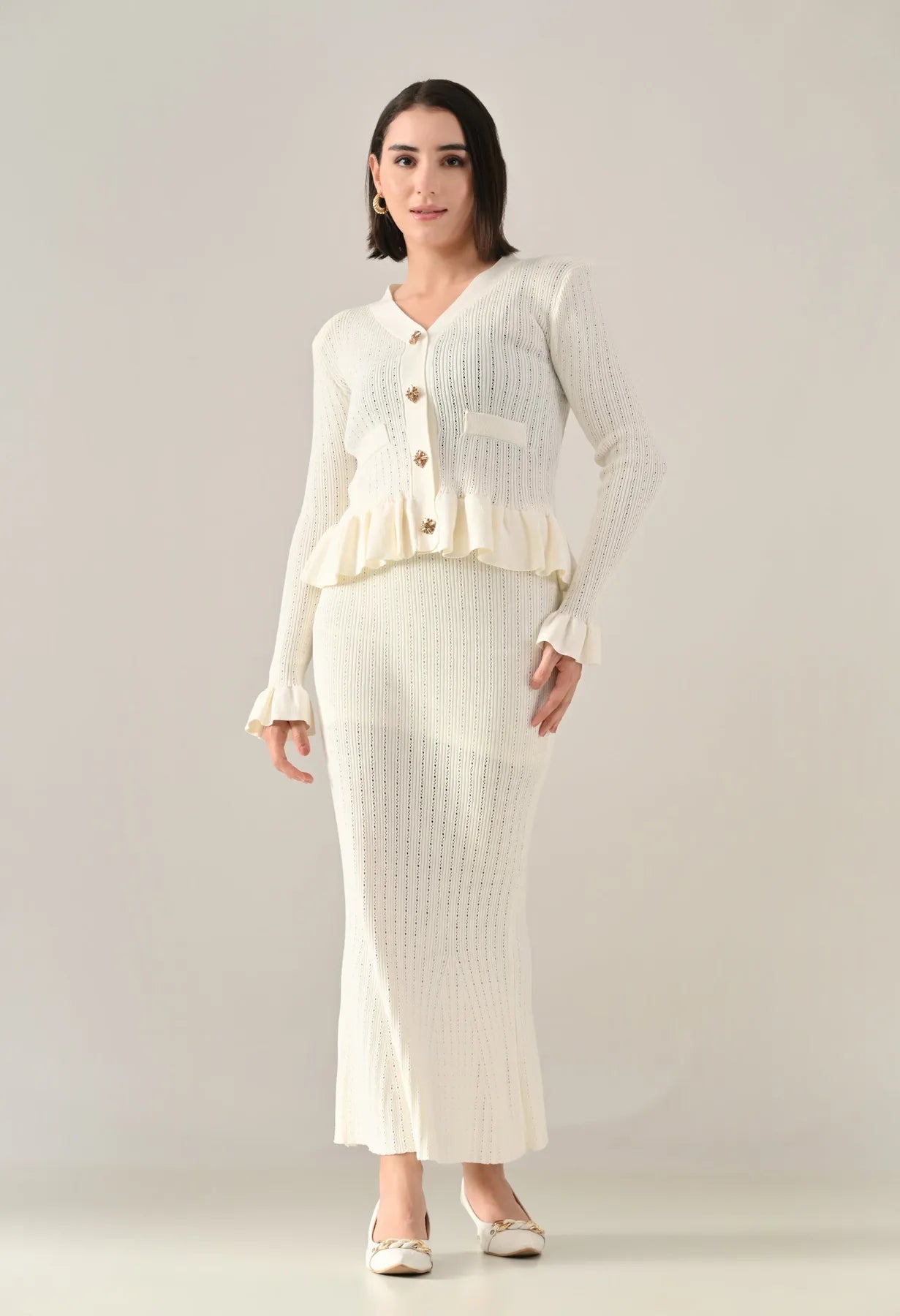 Ruffle Grace Knit Co-ord Set