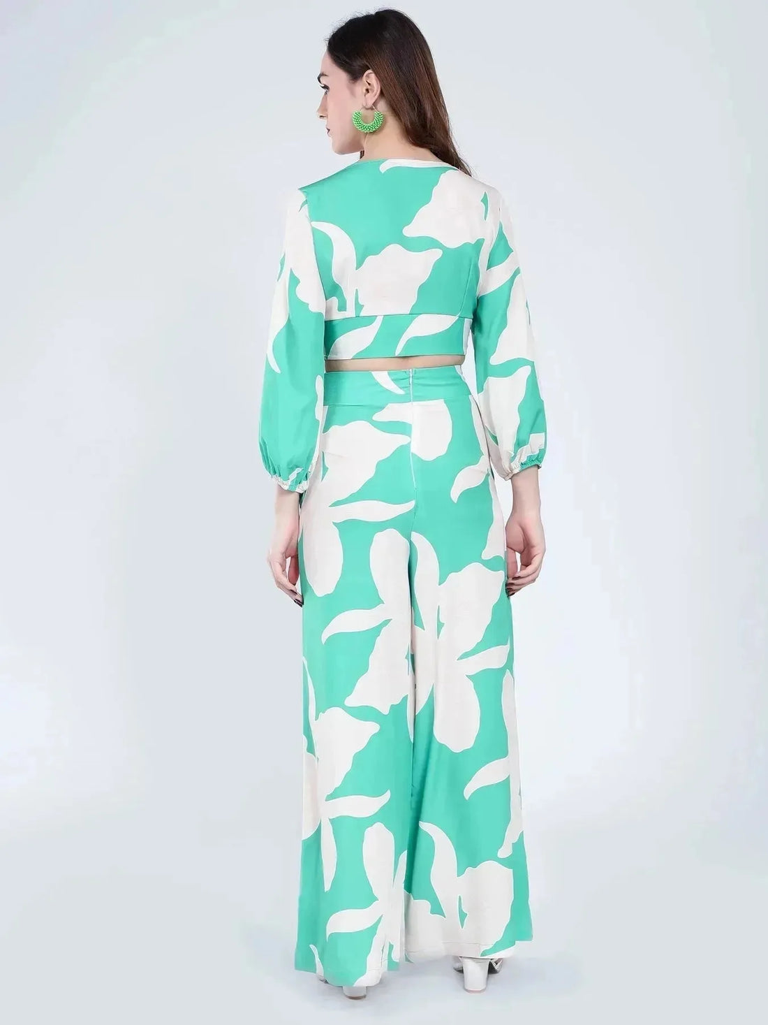 Belted Floral Two-Piece Set