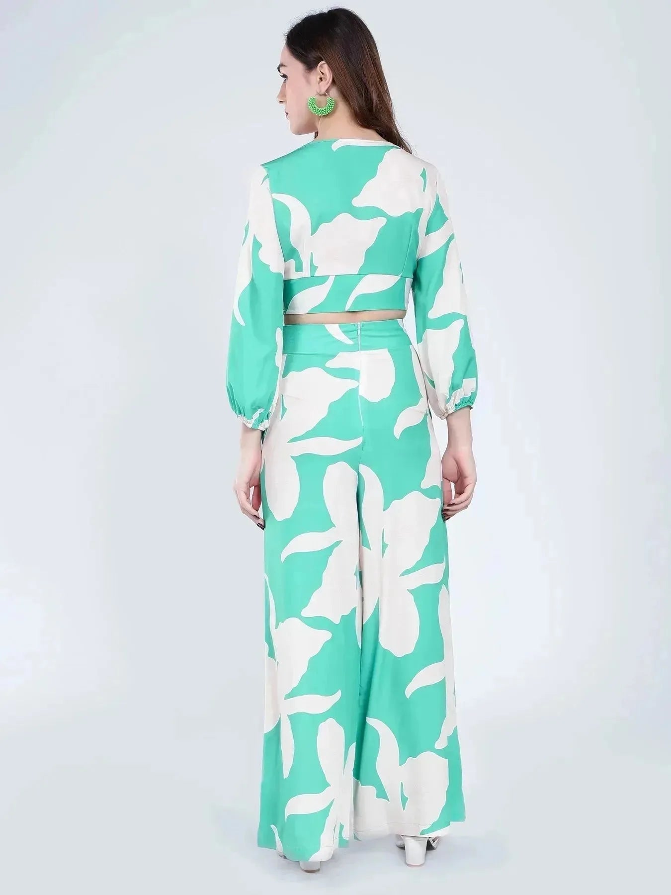 Belted Floral Two-Piece Set